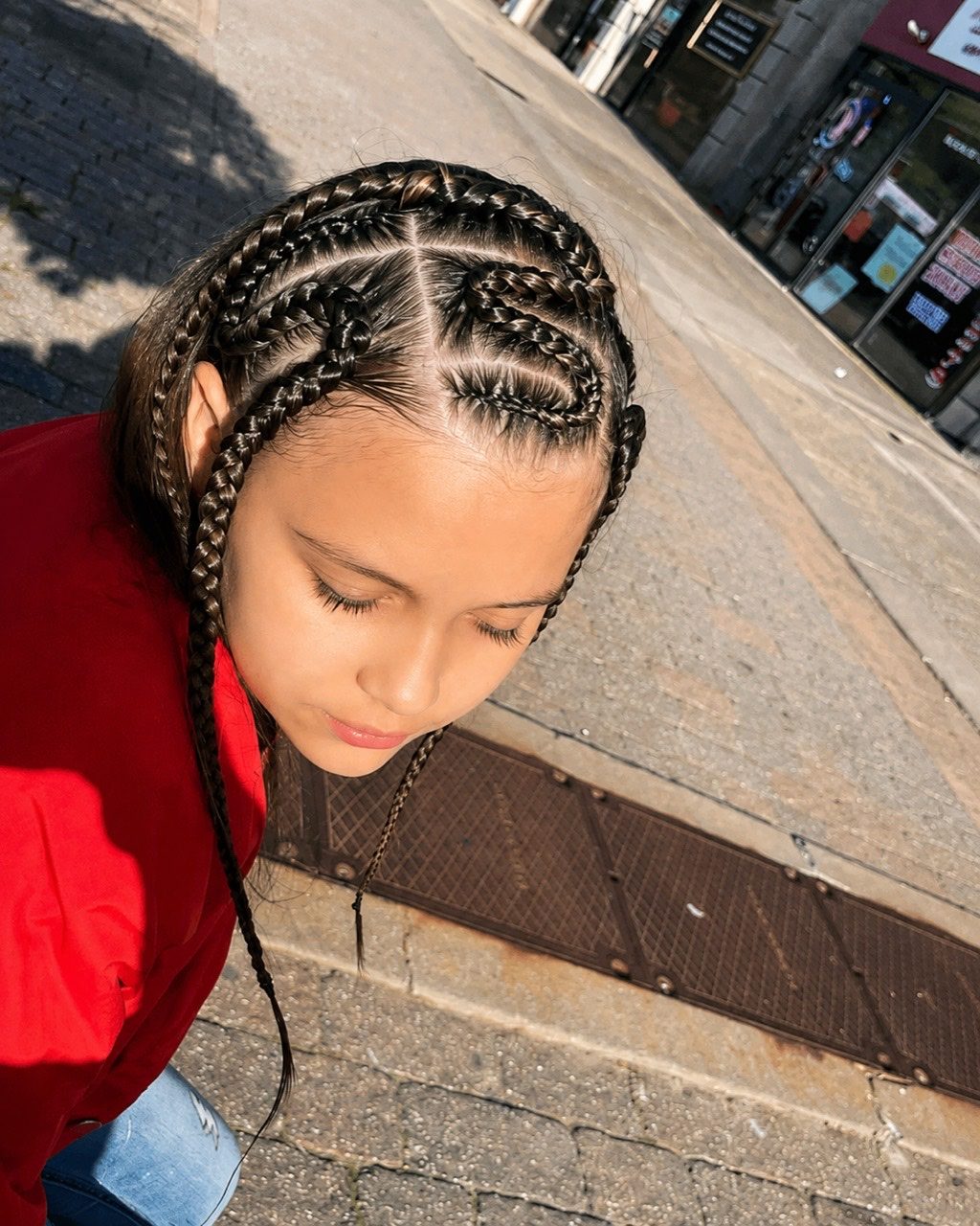 Trenzas frente al local