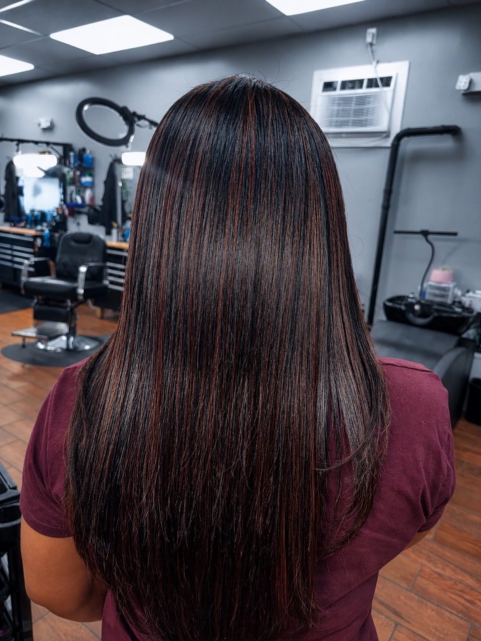 Cabello liso terminado por Gaby