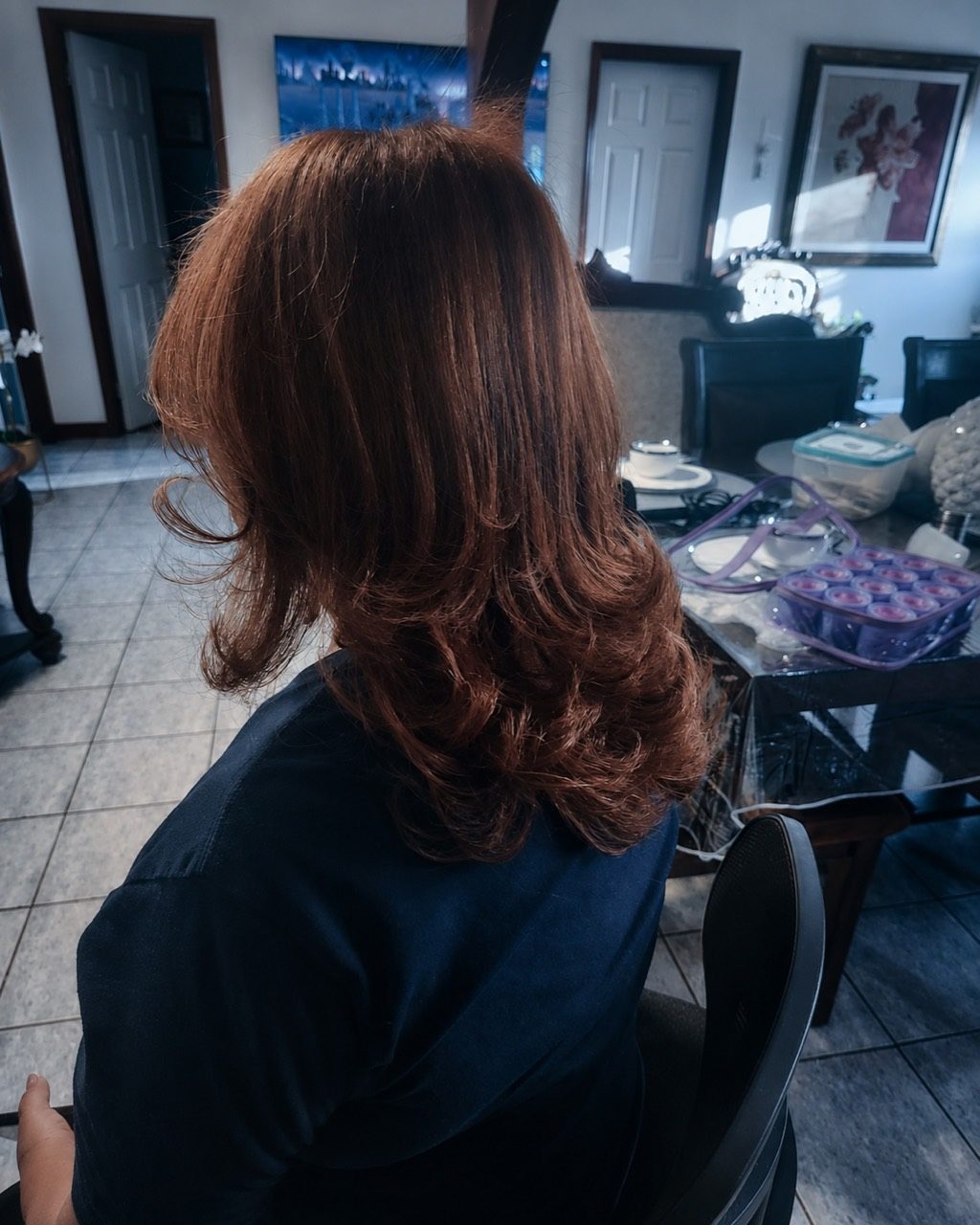 Color cobrizo y peinado realizado por Magdalena