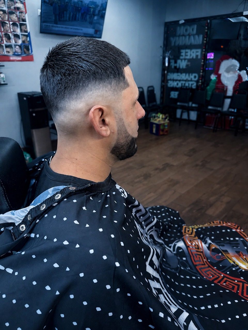 Fade y barba realizado por Manny